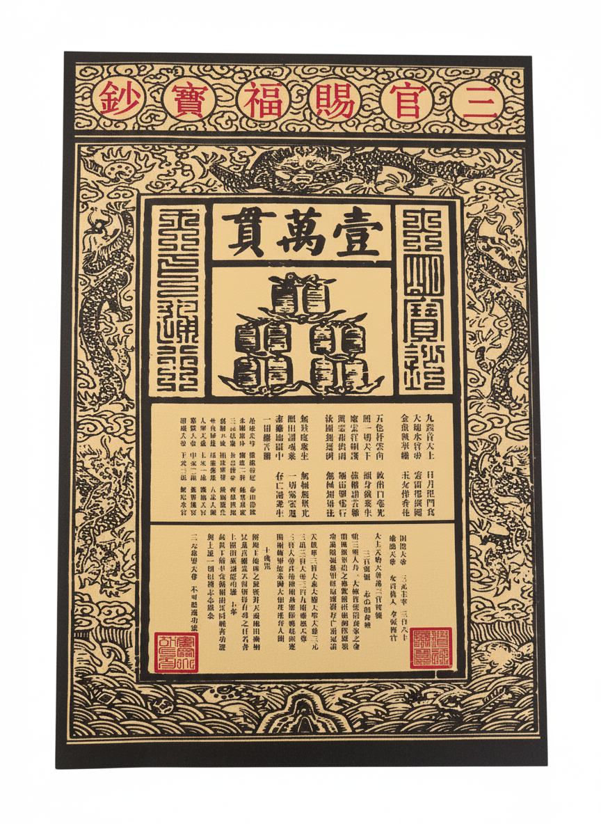 Celestial Decree of Triple Blessings - Authentic Sacred Talisman